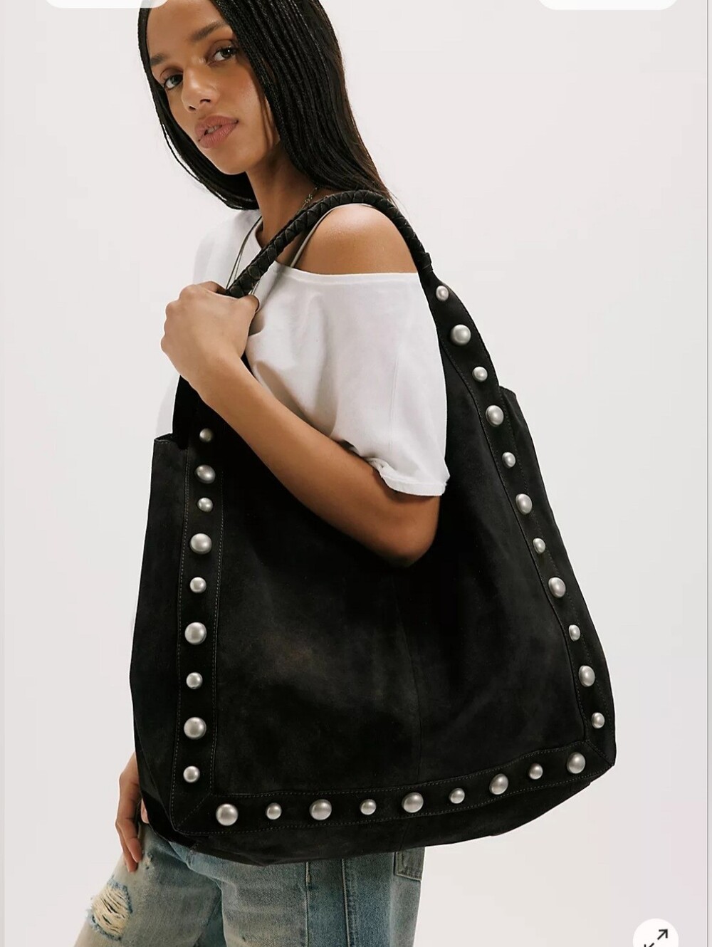 NWT Free People See You Soon Studded Tote Current Online